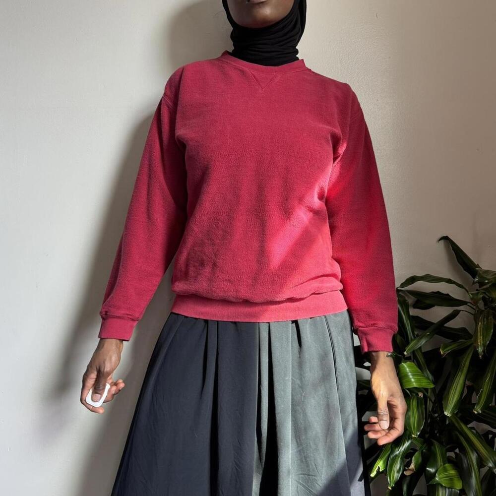 Vintage lands’s End faded Red pullover knit sweater size S(6-8) - Picture 3 of 4